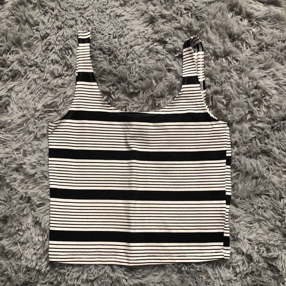 Striped crop top.